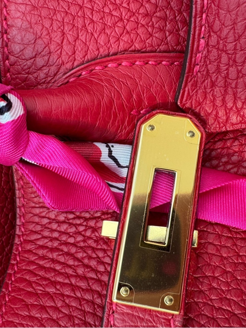 Hermès Red Birkin 30, Clemence - Picture 4 of 16